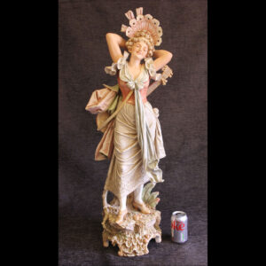 Impressive Large Antique Figure of Young Girl