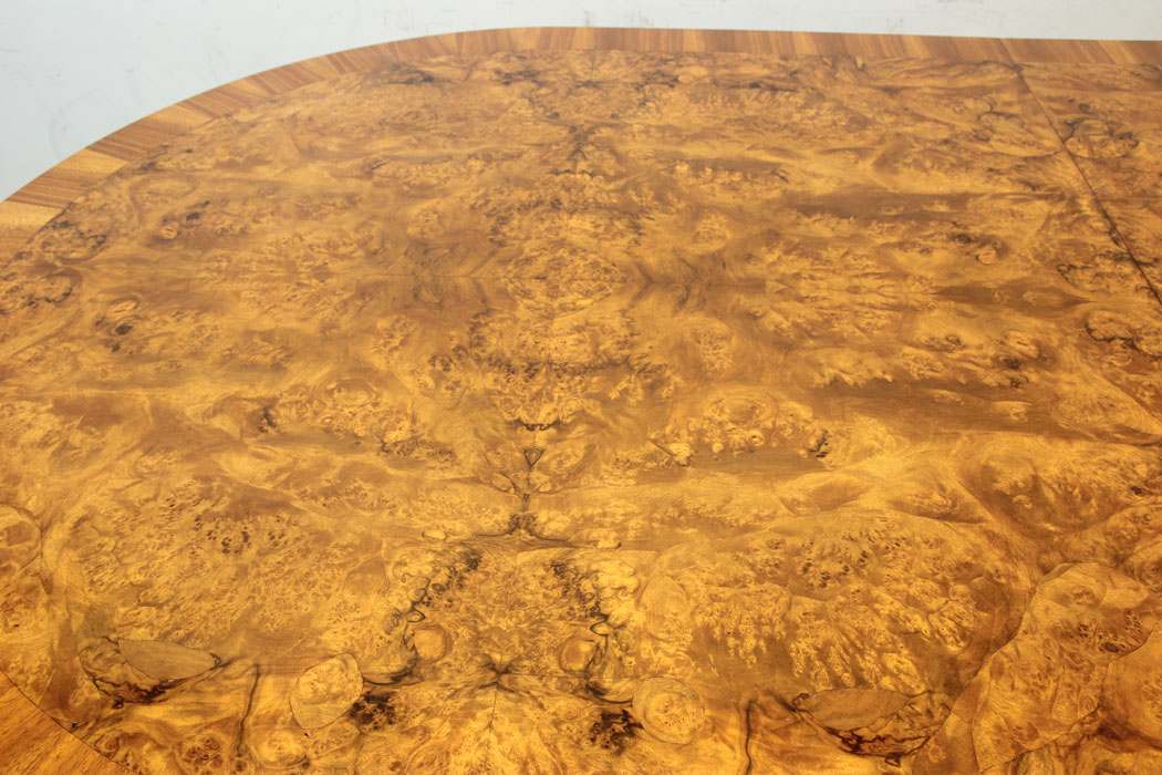 11745r11 Burr Walnut Extending Dining Table,