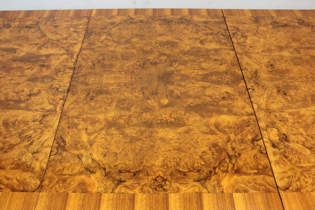 11745r5 Burr Walnut Extending Dining Table,
