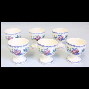 Set Six Masons Regency Egg Cups. A lovely set of six masons china regency pattern egg cups. In good condition. Circa 1940