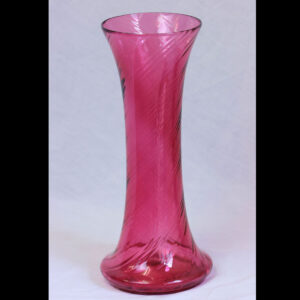 Antique Tall Cranberry Glass Vase.
