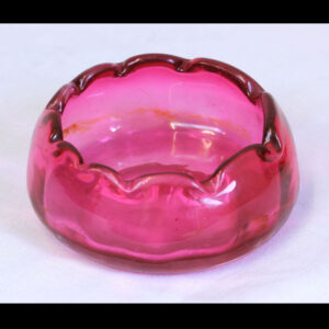 Antique Cranberry Glass Salt