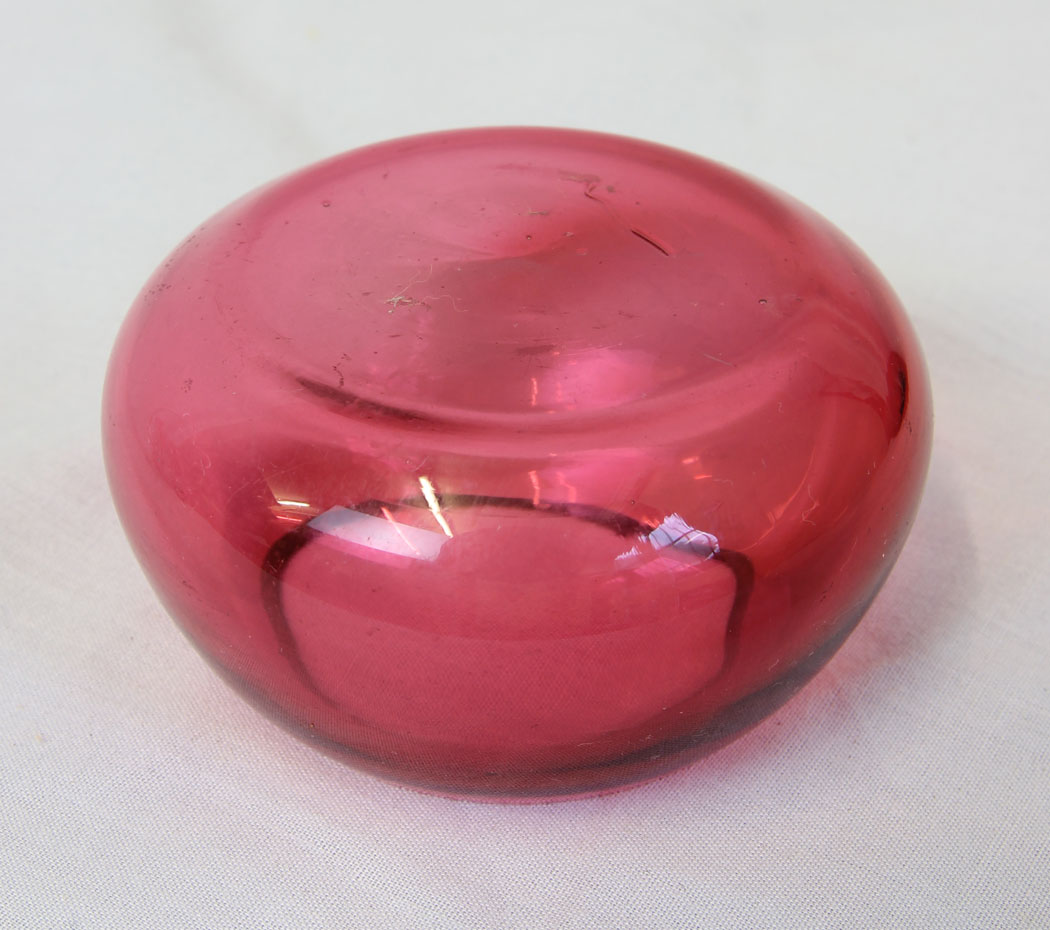 11784r4 Antique Cranberry Glass Salt,