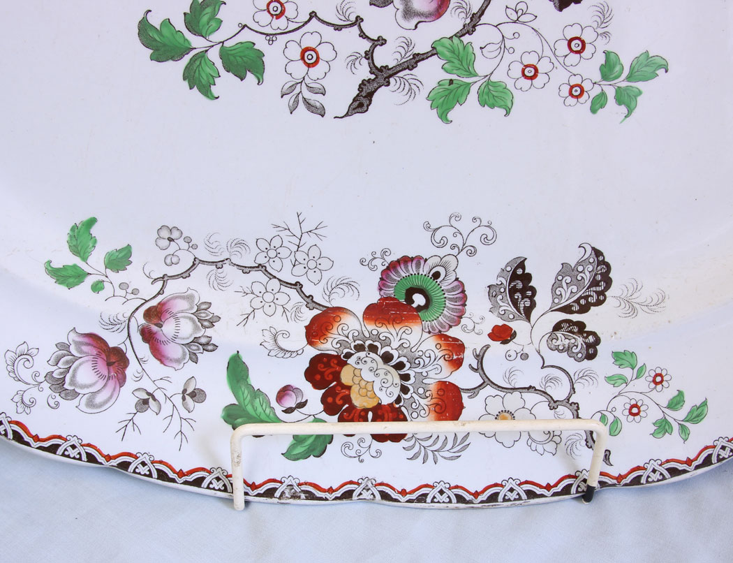 11792r6 Antique 19th century Real Stone China Meat Dish,