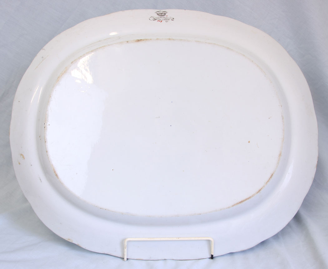 11792r9 Antique 19th century Real Stone China Meat Dish,