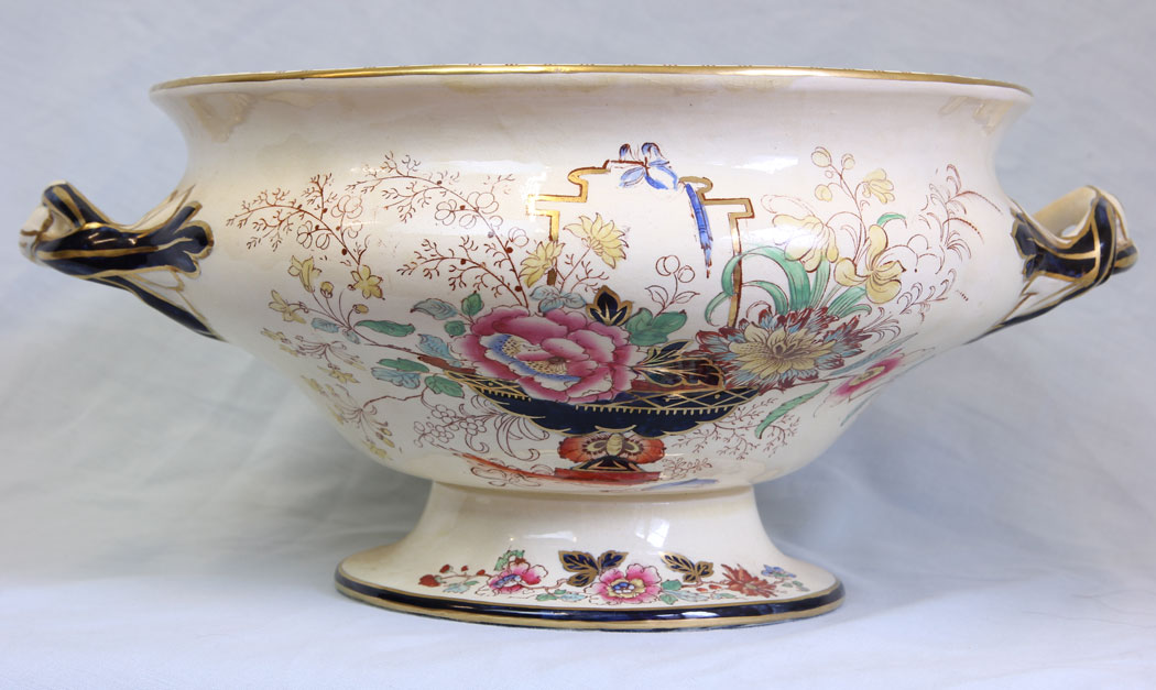 11796r5 Antique Masons Large 19th Century Soup Tureen,