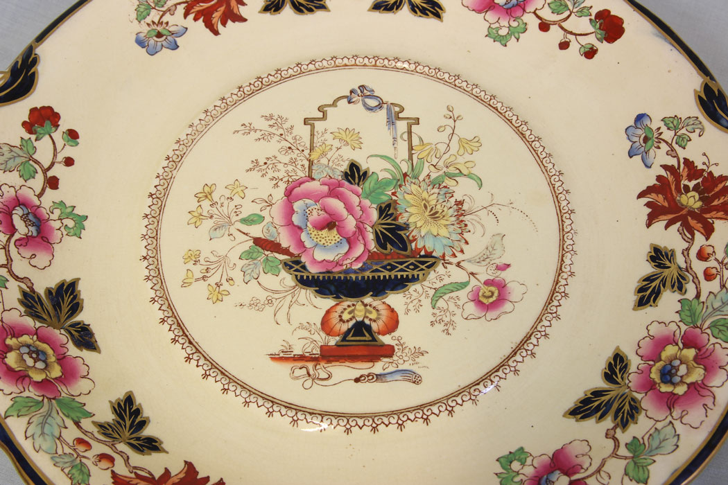 11796r9 Antique Masons Large 19th Century Soup Tureen,