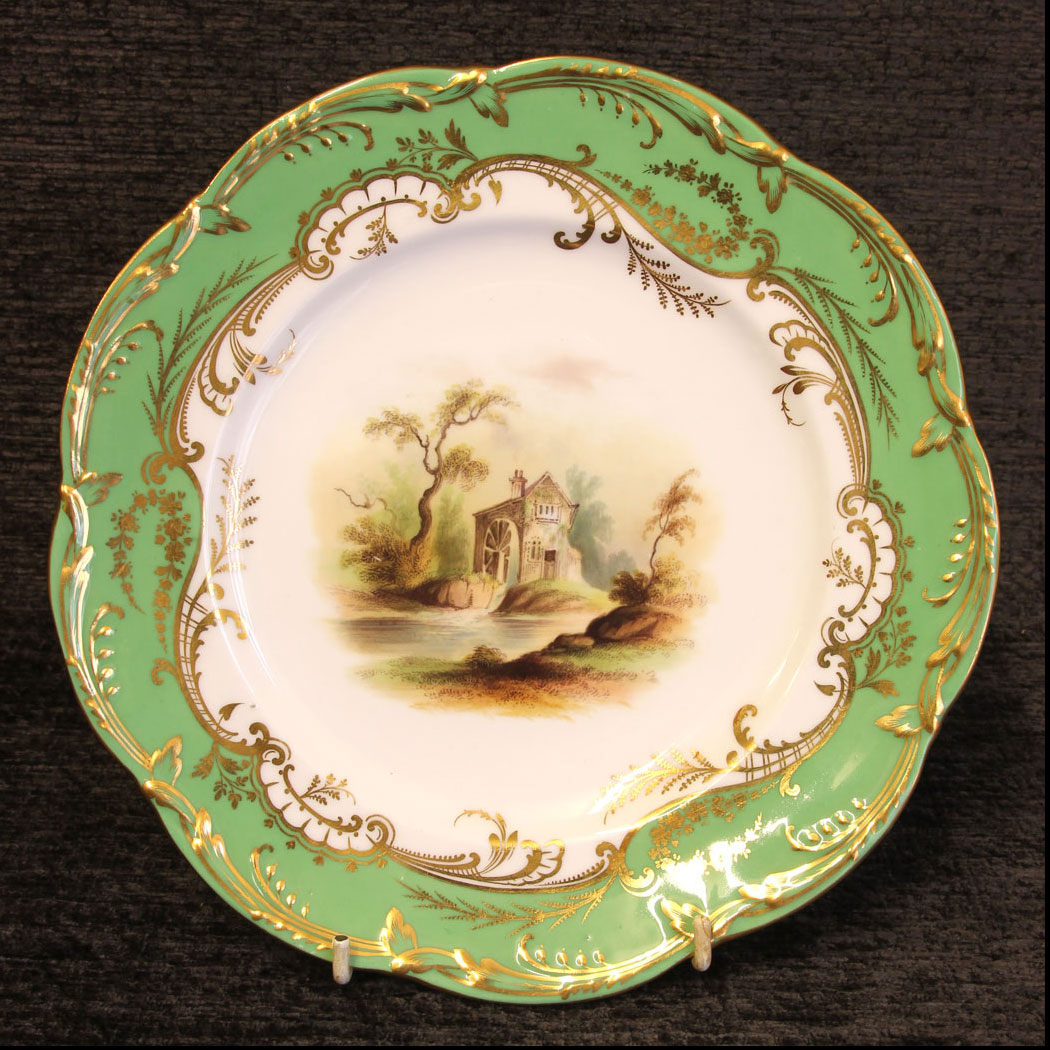 11799r01-Antique-19th-Century-Porcelain-Dessert-Cabinet-Plate,- Antique 19th Century Porcelain Dessert Cabinet Plate