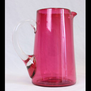 Antique Cranberry Glass Large Jug Pitcher