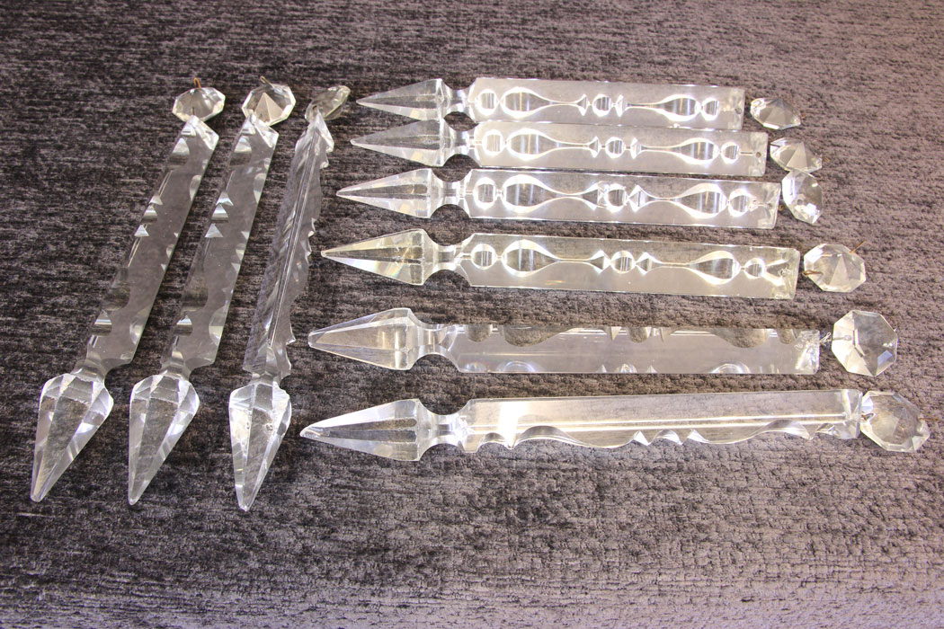 11824r14 Antique Victorian Cut Glass Lustre,