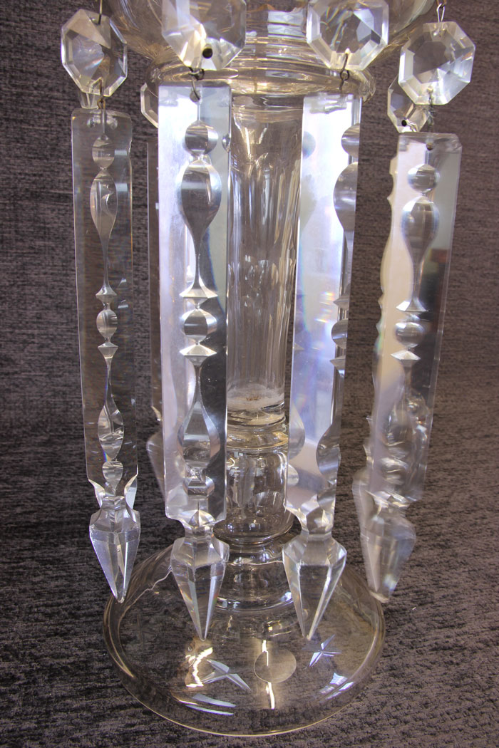 11824r7 Antique Victorian Cut Glass Lustre,