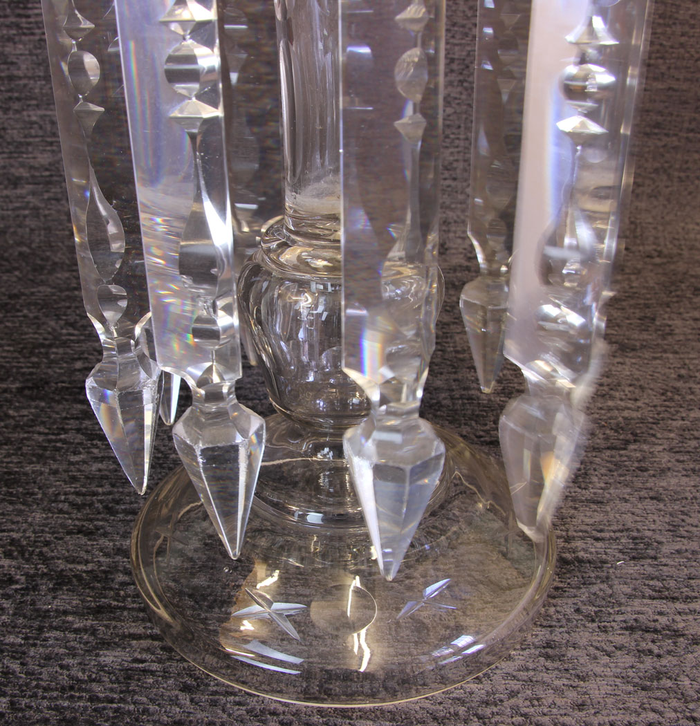 11824r8 Antique Victorian Cut Glass Lustre,