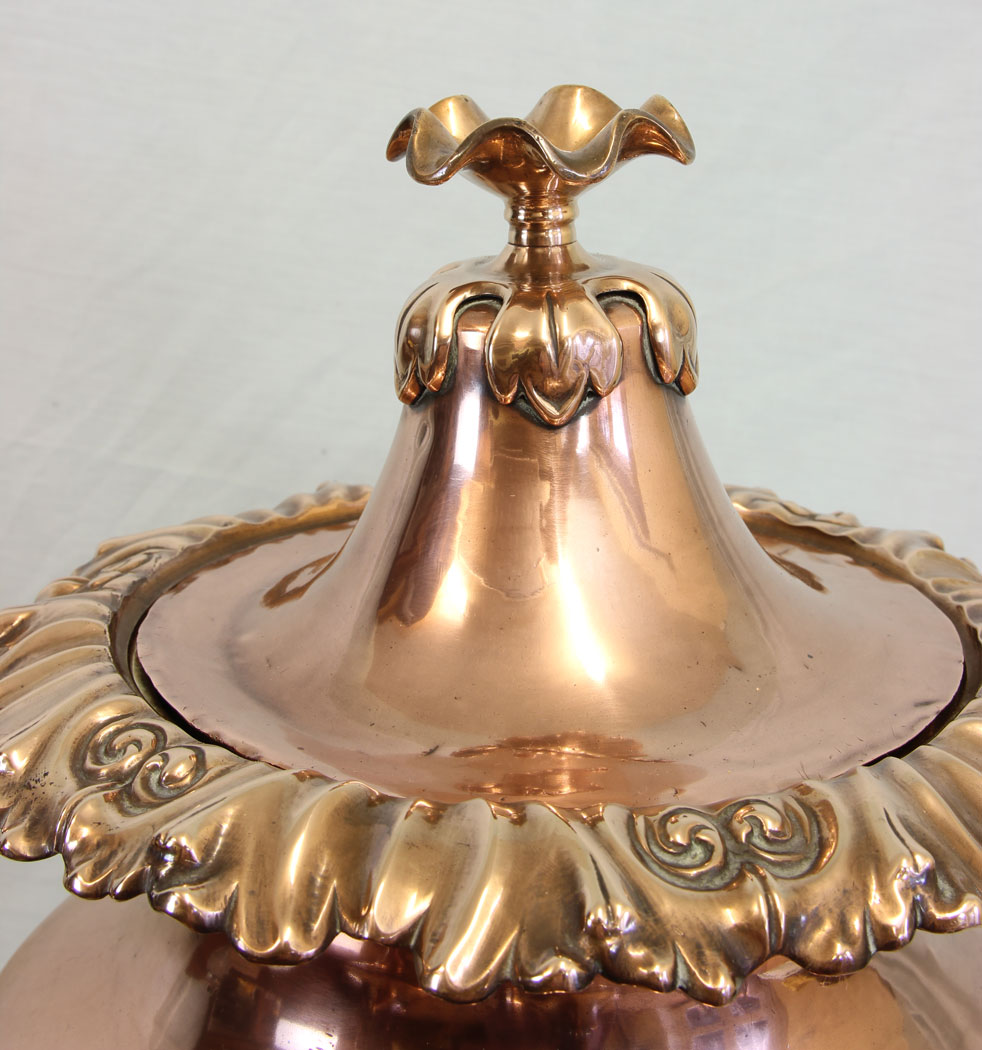 11828r8 Antique Victorian Copper Samovar Tea Urn,