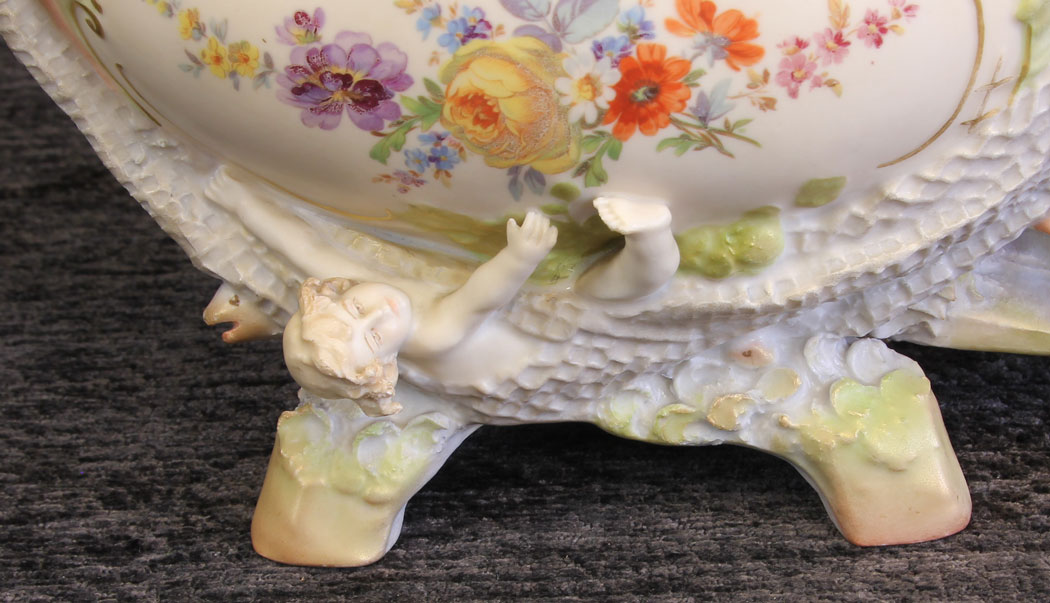 11835r5 Antique Austrian Porcelain Figural Centerpiece,