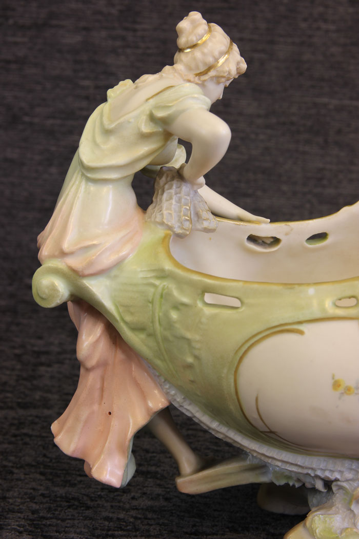 11835r7 Antique Austrian Porcelain Figural Centerpiece,