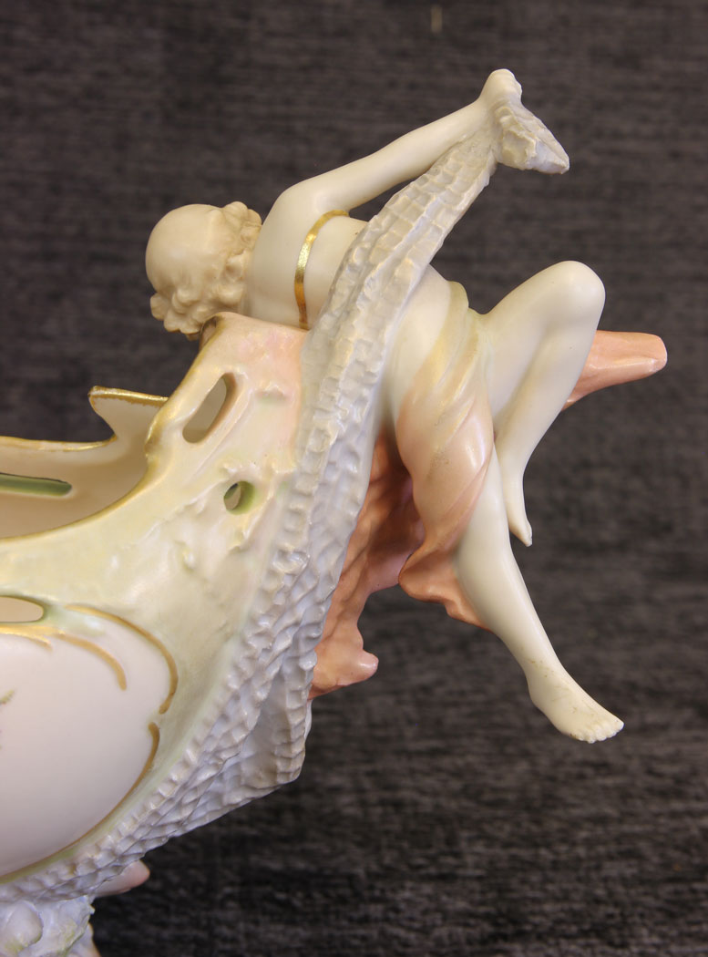 11835r8 Antique Austrian Porcelain Figural Centerpiece,