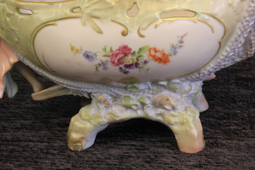 11835r9 Antique Austrian Porcelain Figural Centerpiece,