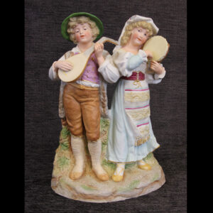 Antique Bisque Porcelain Figure Group
