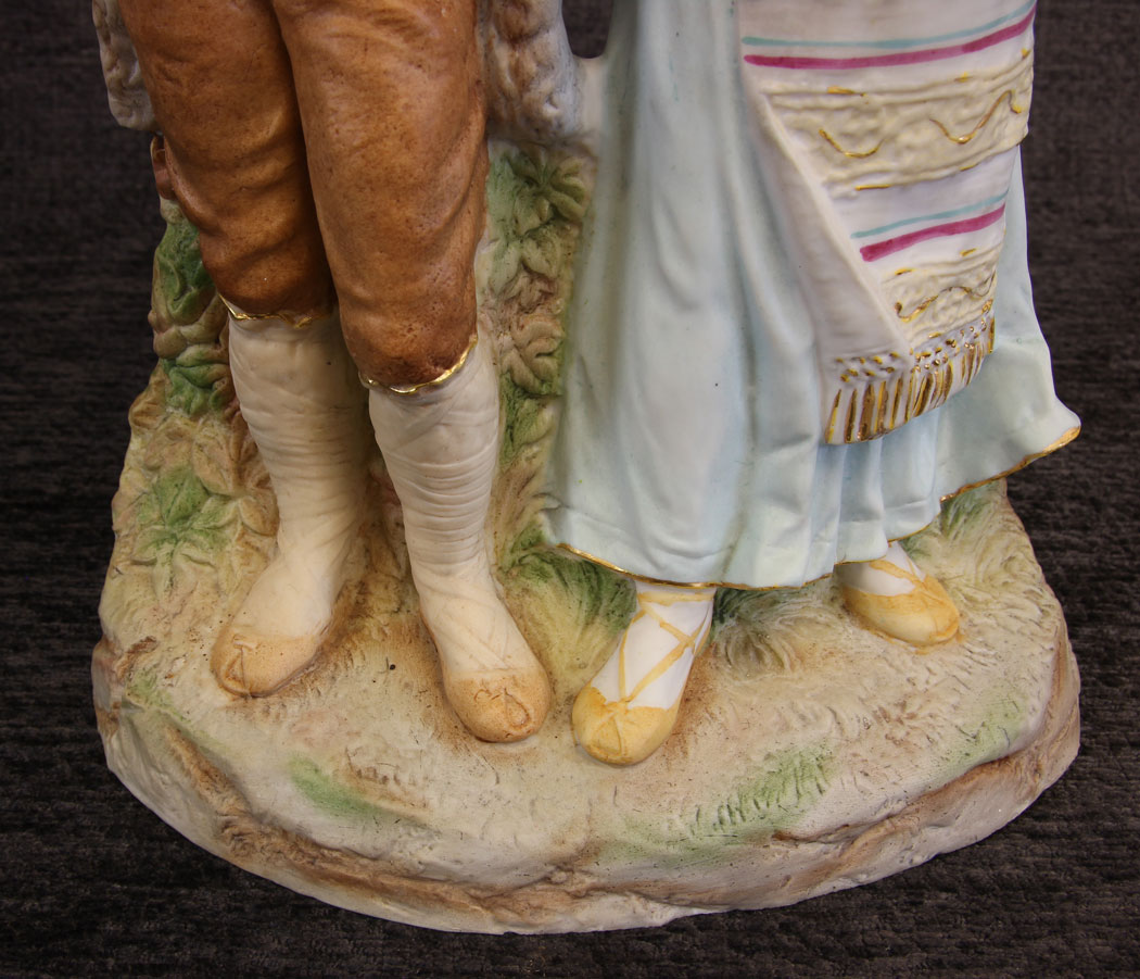 11839r10 Antique Bisque Porcelain Figure Group,