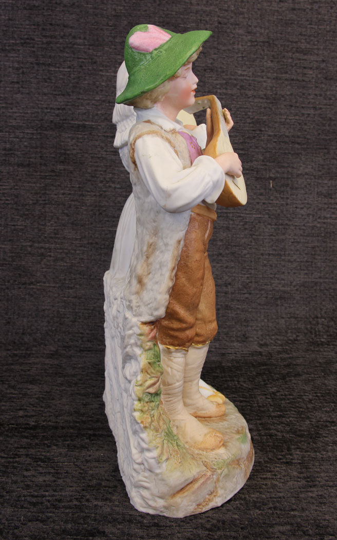 11839r5 Antique Bisque Porcelain Figure Group,