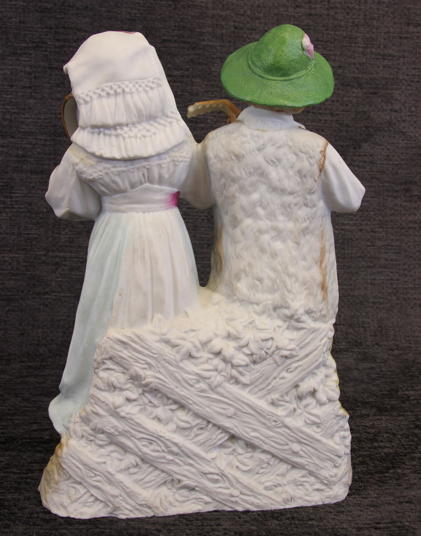 11839r6 Antique Bisque Porcelain Figure Group,