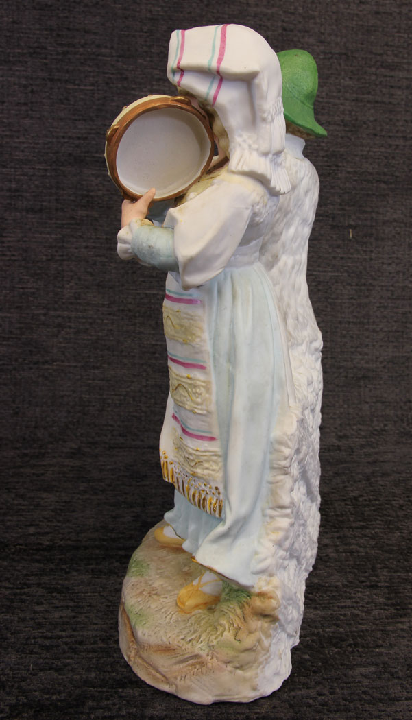 11839r7 Antique Bisque Porcelain Figure Group,