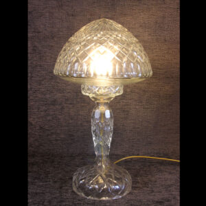 Quality Cut Glass Mushroom Table Lamp