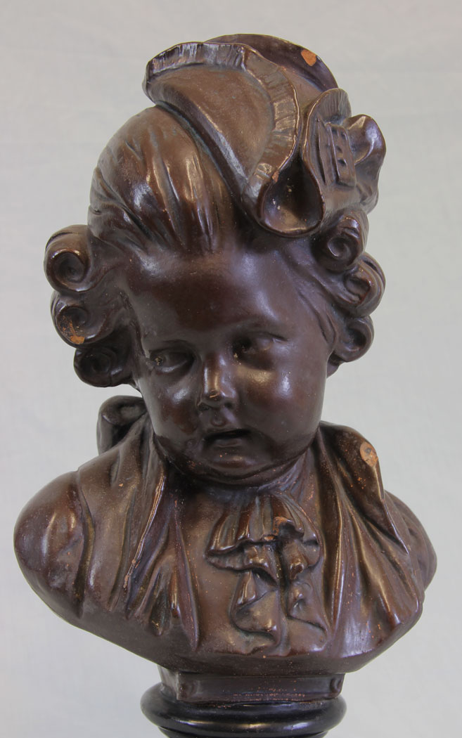 11853r2 Antique Terracotta Bust of Girl,
