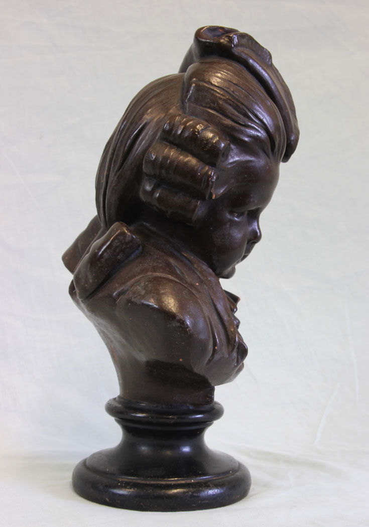 11853r3 Antique Terracotta Bust of Girl,
