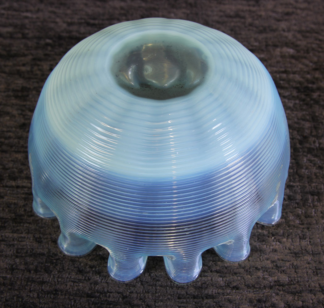 11856r7 Antique Vaseline Glass finger Bowl,