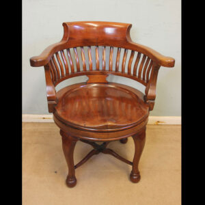Antique Quality Mahogany Revolving Desk Chair