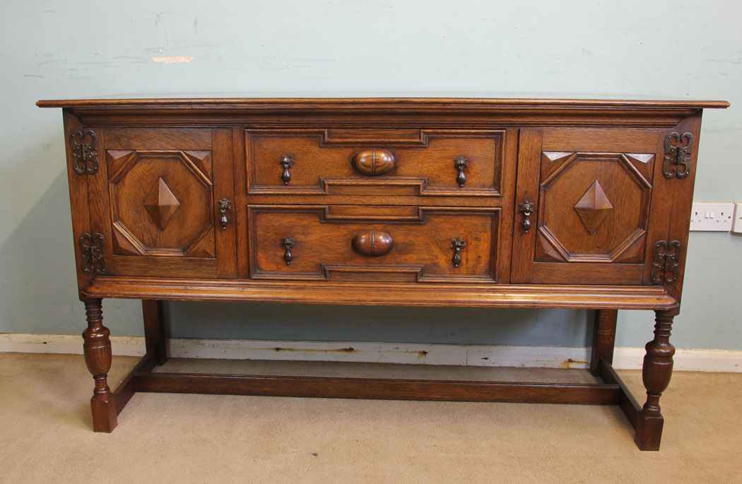 11867r1 Antique Oak Sideboard Dresser Base,