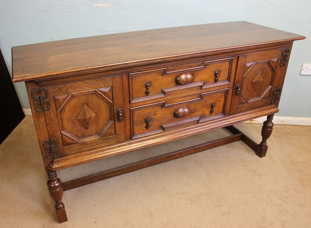 11867r2 Antique Oak Sideboard Dresser Base,