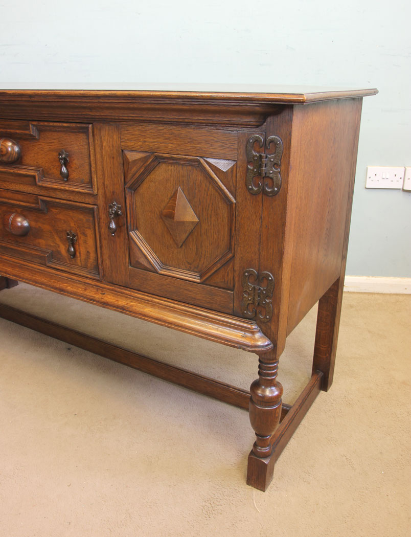 11867r4 Antique Oak Sideboard Dresser Base,