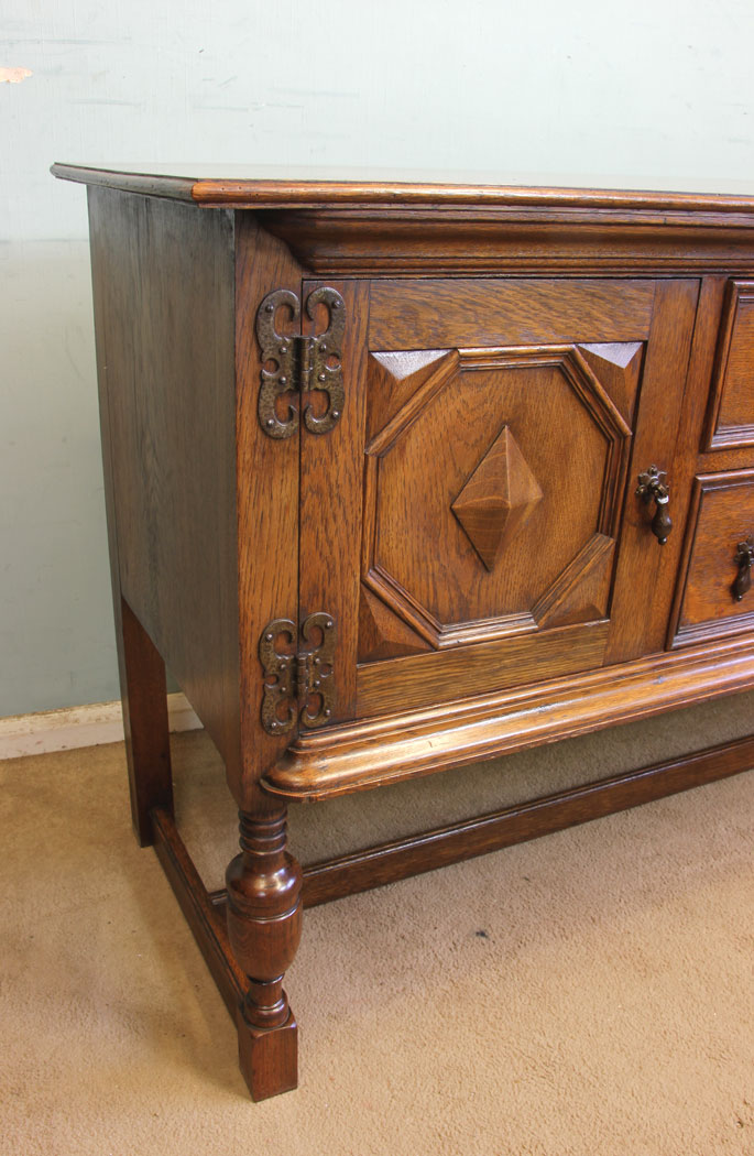 11867r5 Antique Oak Sideboard Dresser Base,
