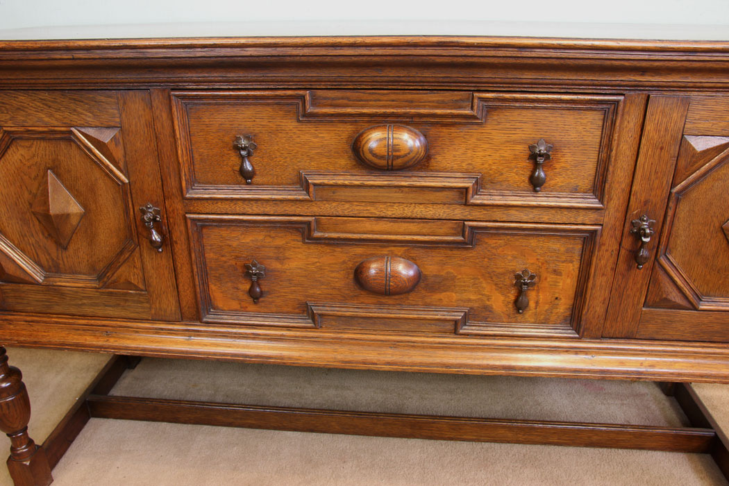 11867r6 Antique Oak Sideboard Dresser Base,