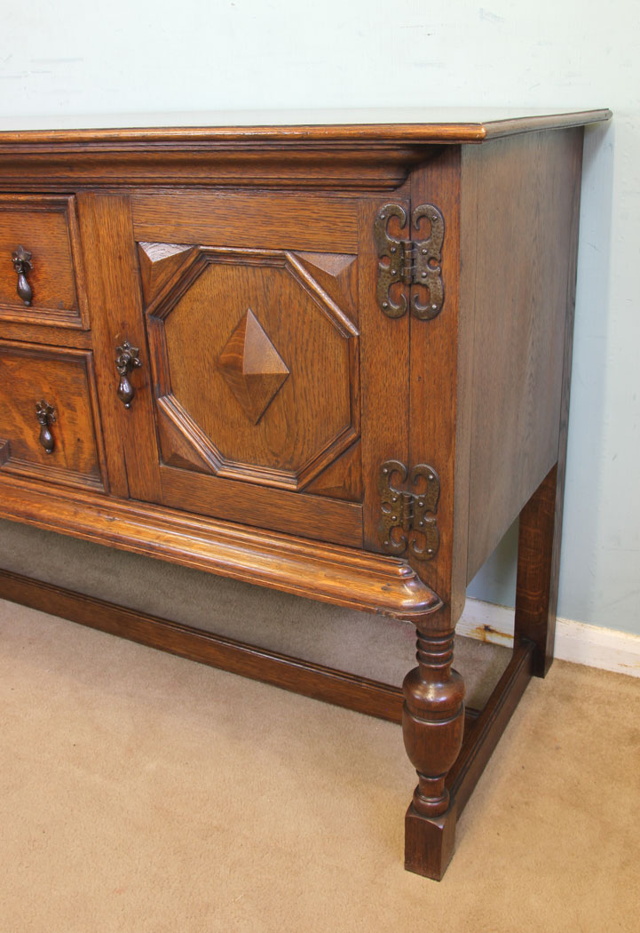 11867r7 Antique Oak Sideboard Dresser Base,
