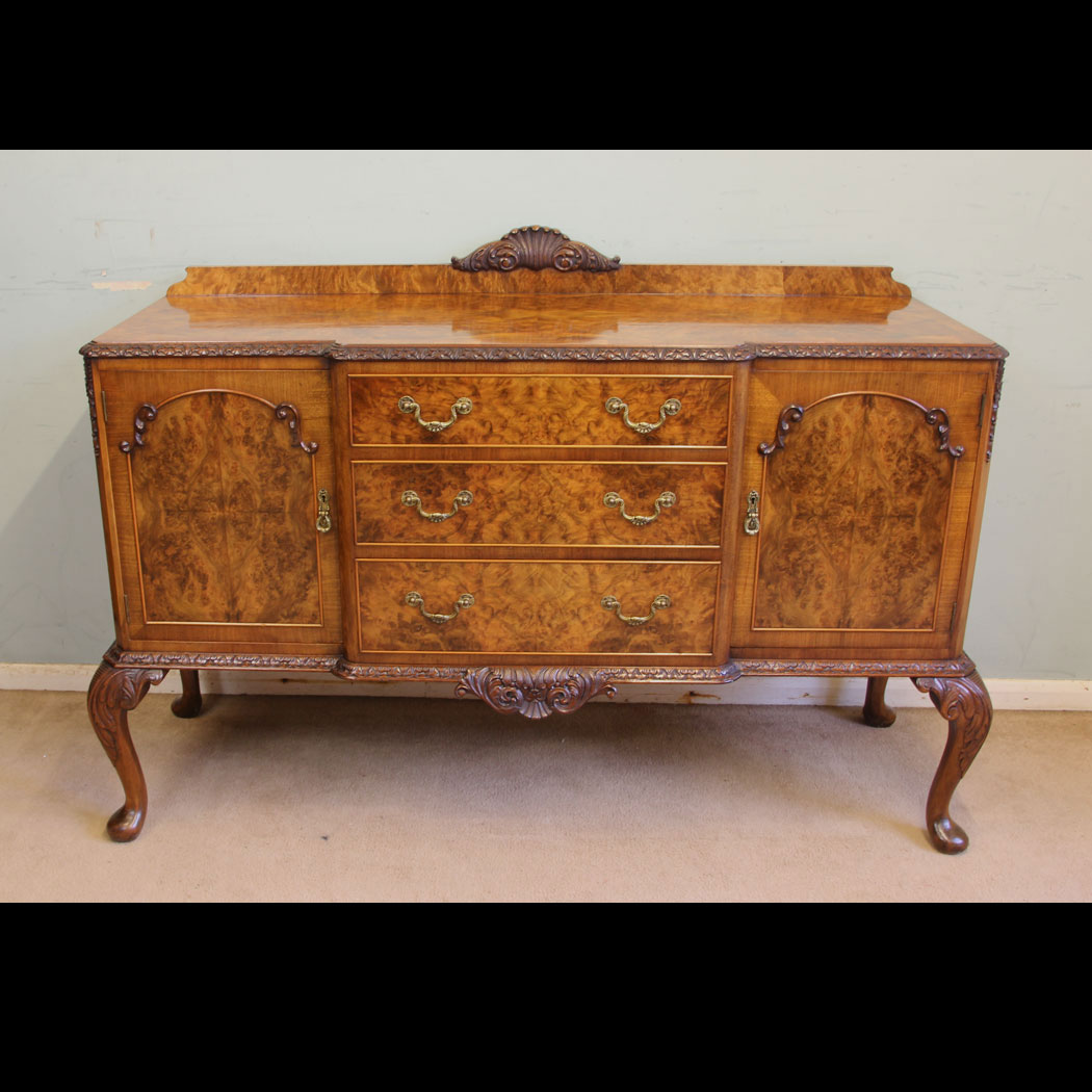 11870r01 Burr Walnut Sideboard Server, Quality Burr Walnut Sideboard Server
