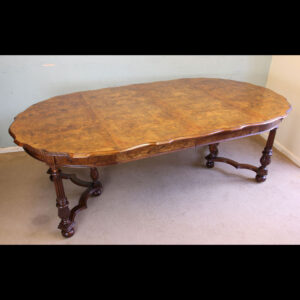 Antique Burr Walnut Extending Dining Table
