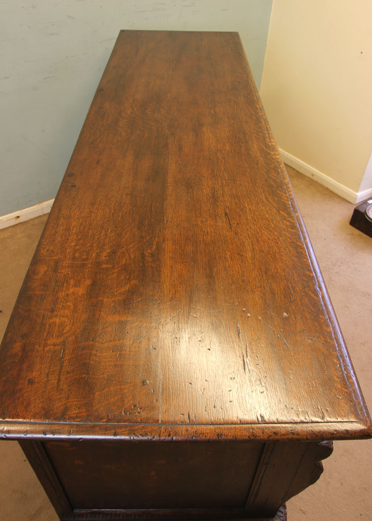 11877r14 Antique Carved Oak Sideboard Dresser Base,