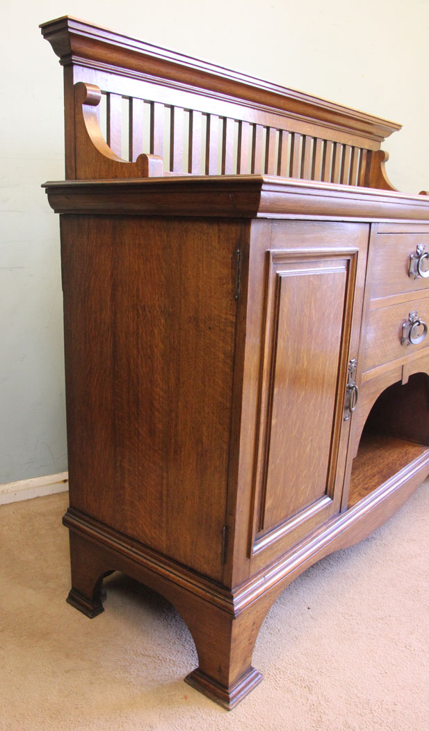 11879r10 Antique Oak Arts Craft Sideboard Maple & Co,