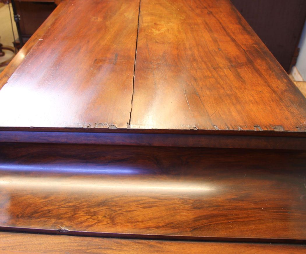 11882r14 Antique Figured Walnut Tall Chest of Drawers,