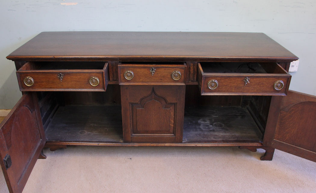 11883r08 Antique Oak Sideboard Dresser Base,