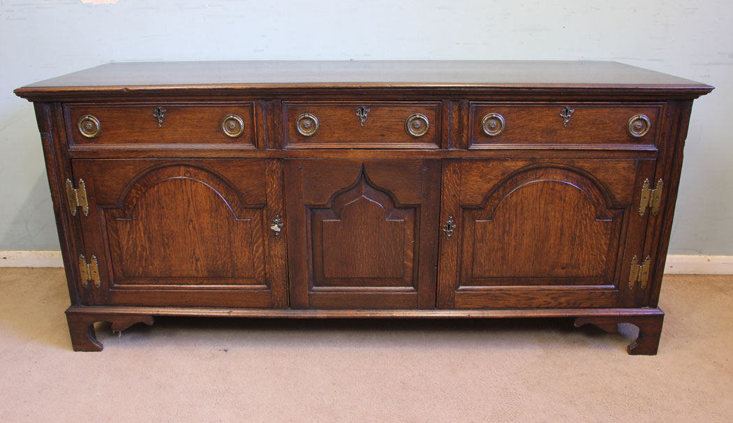 11883r1 Antique Oak Sideboard Dresser Base,