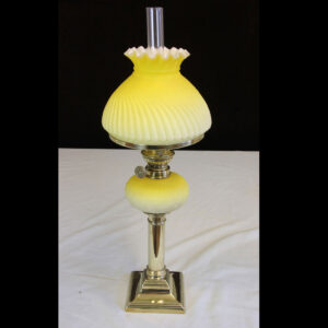 Antique Satin Glass Peg Lamp