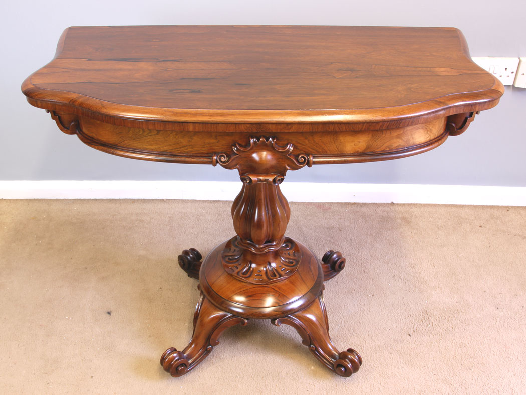 11898r1 Fine Antique Victorian Rosewood Tea Games Side Table,