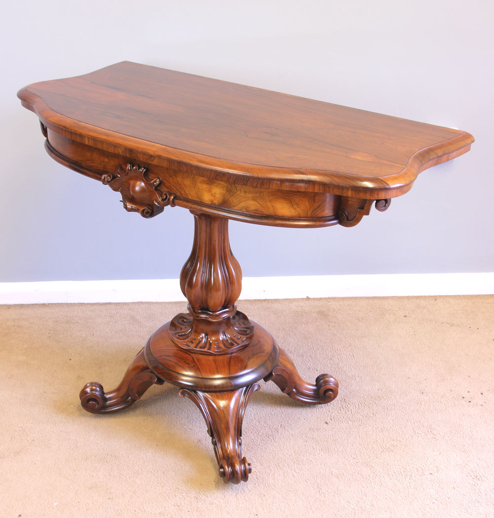 11898r4 Fine Antique Victorian Rosewood Tea Games Side Table,