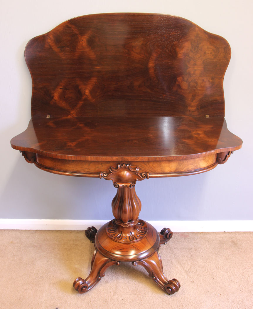 11898r5 Fine Antique Victorian Rosewood Tea Games Side Table,