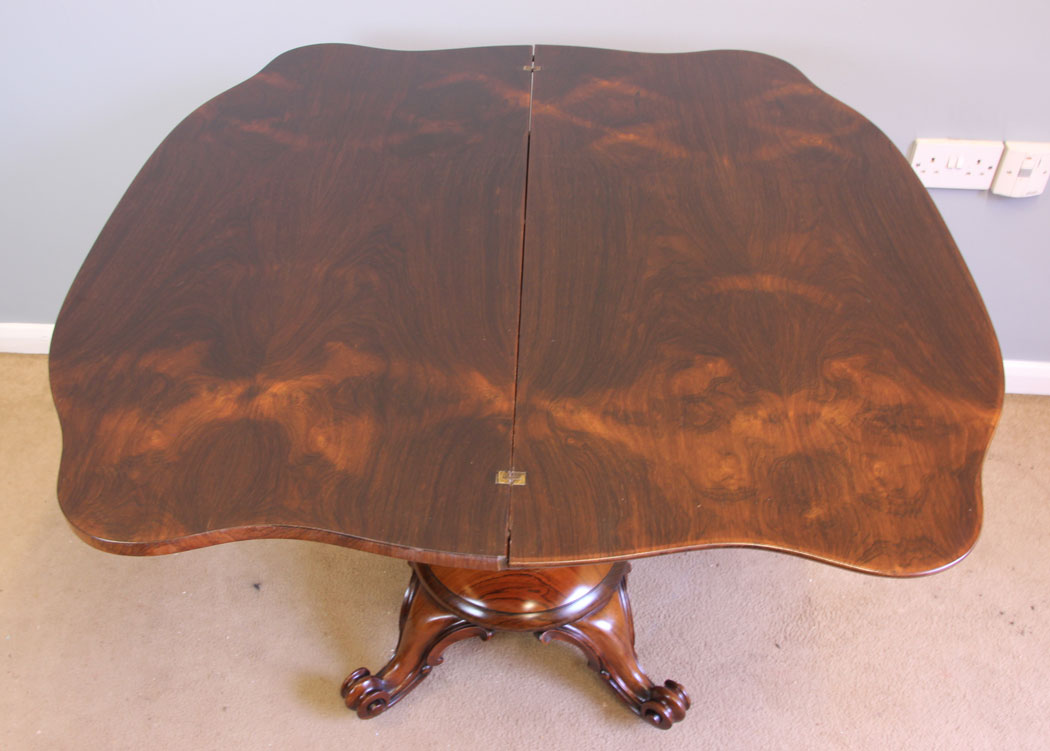 11898r6 Fine Antique Victorian Rosewood Tea Games Side Table,