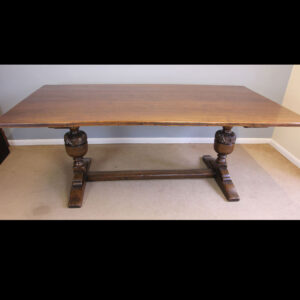 Antique Large Oak Refectory Farmhouse Kitchen Dining Table